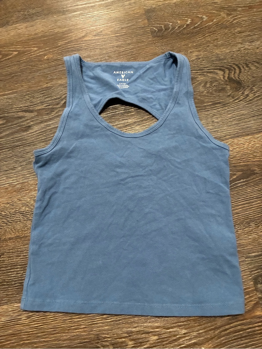 American Eagle Outfitters Steel Blue Racerback Tank